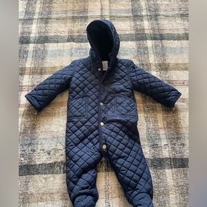 Ralph Lauren Navy Quilted Puffer Baby Snowsuit
